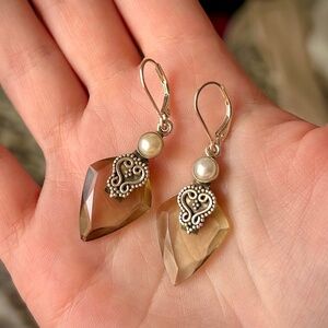 Sterling Silver Smoky Quartz Earrings